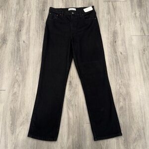 Abercrombie & Fitch Women's 27/4s Classic Black Denim The 90s Straight Leg Jeans